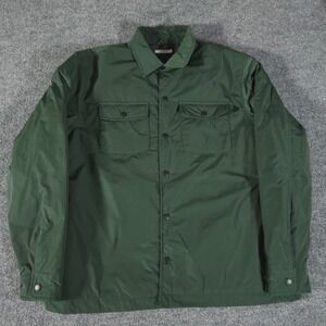 OOBE Brand Men's Large Chore Coat Green Pockets Quilted Lining‎